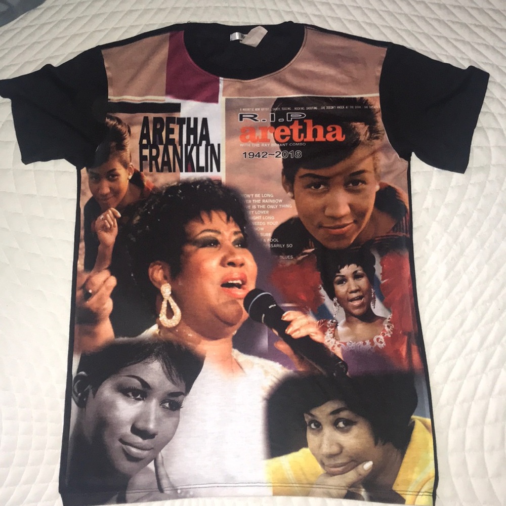 BRAND NEW Aretha Franklin RIP T-shirt